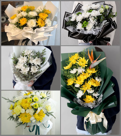 河北沧州任丘市议论堡乡白事花束代送